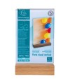 Porte-visuel a. socle en bois A6vertical