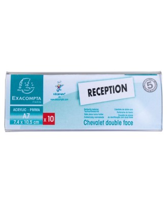 Lot de 10 porte-noms 105x40mm (A7 plié)