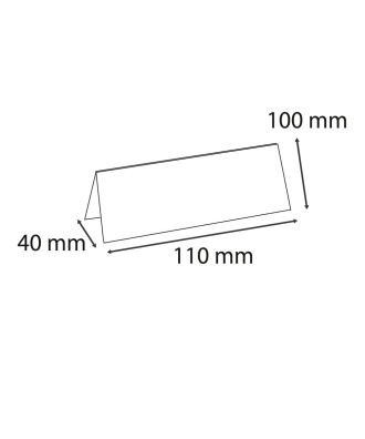 Lot de 10 porte-noms 105x40mm (A7 plié)