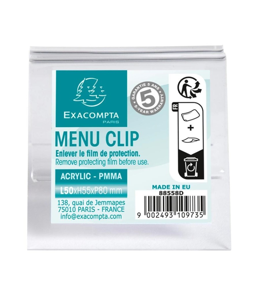 Porte-carte clip taille S (largeur 50mm)
