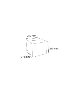 Urne transparente avec couvercle 21 cm