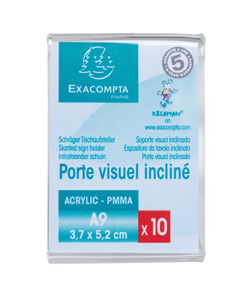 Lot de 10 porte-étiquettes 52x37 vertica
