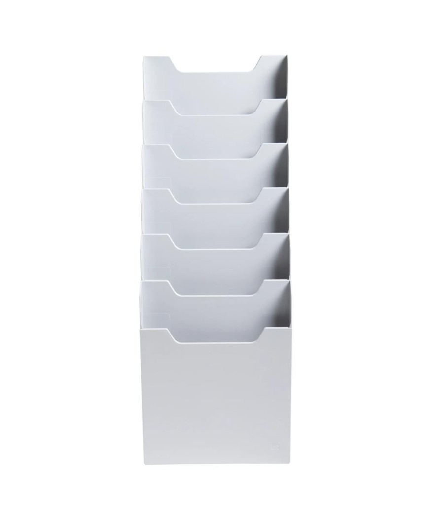 Trieur A4 vertic monté 6 cases gris lum