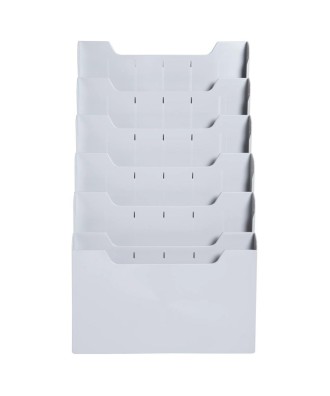 Trieur A4 horiz monté 6 cases gris lum