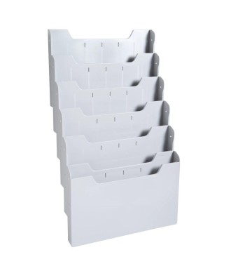 Trieur A4 horiz monté 6 cases gris lum