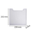 Plaque recouv. trieur A4 vertic cristal