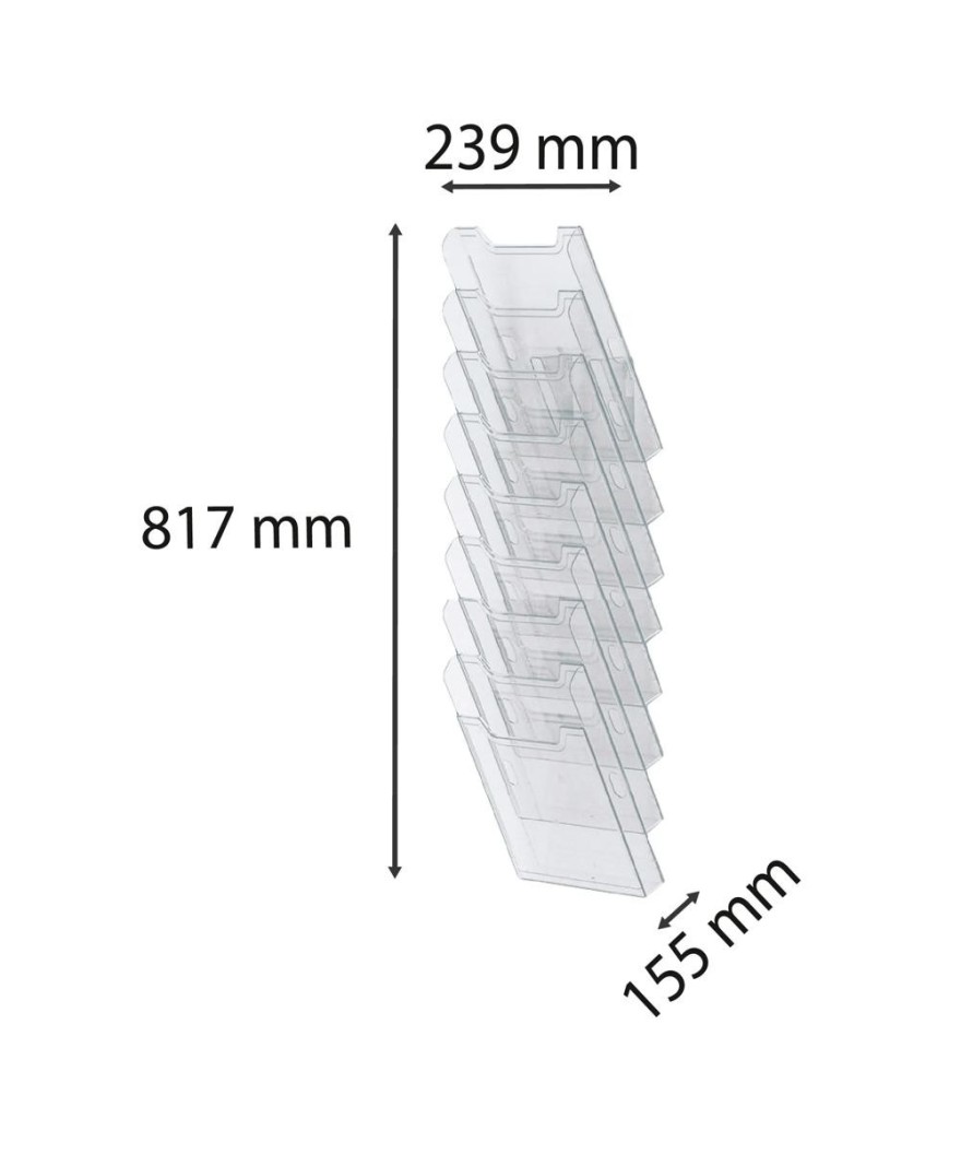 Trieur A4 vertic monté 8 cases cristal