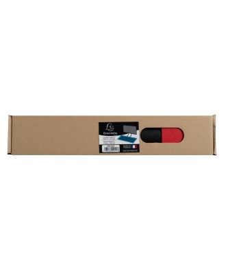 Sous-main souple PU 35x60cm noir/rouge
