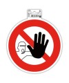 Panneau adhésif accès interdit 20cm