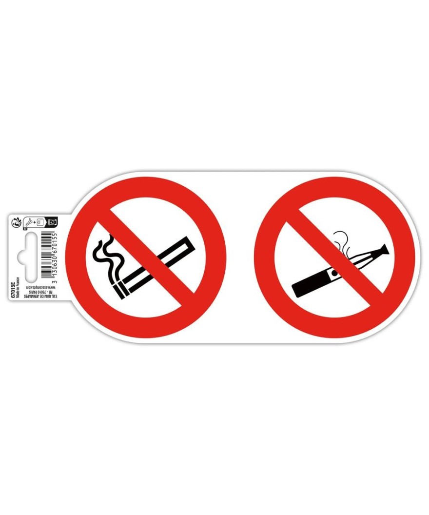 Pann.adhésif interdit vapoter/fumer 10cm