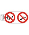 Pann.adhésif interdit vapoter/fumer 10cm