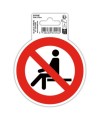 Pann. adhésif interdit de s'assoir 10cm