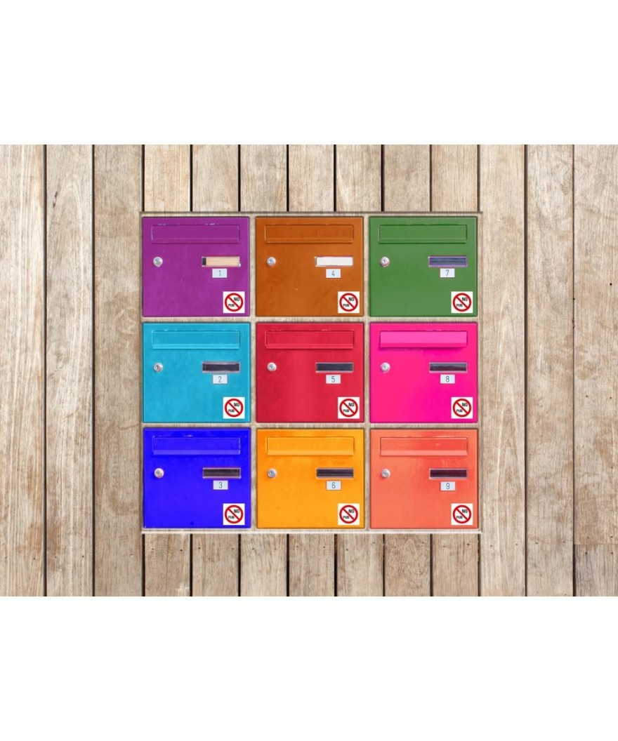 Panneau No pub PVC 10x10cm (x4)
