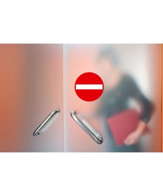 Panneau Sens interdit PVC 20 cm