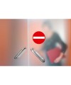 Panneau Sens interdit PVC 20 cm