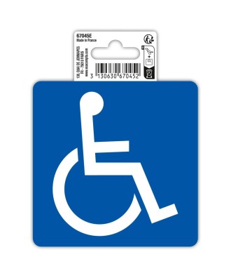 Panneau Reservé handicapés PVC 10x10cm