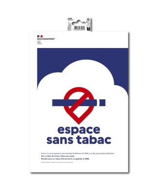 Panneau PVC adh. Espace sans tabac A4 FR