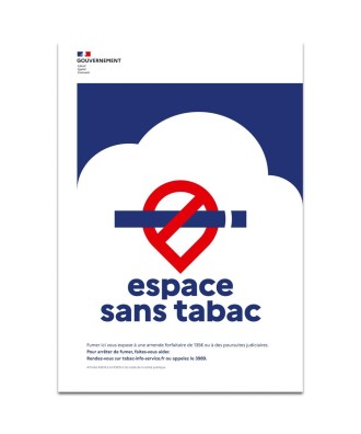 Panneau PP Espace sans tabac A4 FR