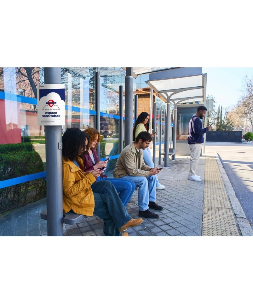 Panneau Espace sans tabac - abords A4 FR