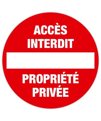 Panneau accés interdit 20 cm FR