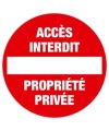 Panneau accés interdit 20 cm FR