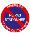 Panneau ne pas stationner 20 cm FR