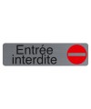 Plaque adhésive Entrée interdite FR