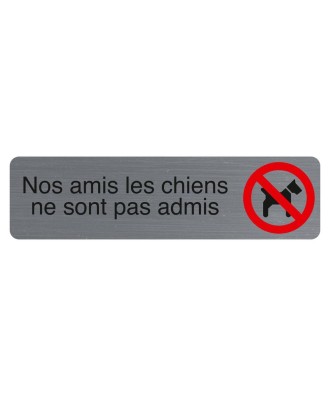 Plaque adhésive chiens interdits FR