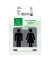 Plaque adhésive toilettes H/F FR
