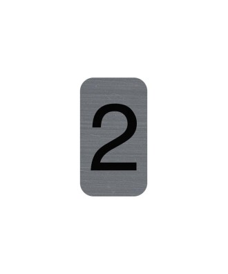 Plaque adhésive chiffre 2
