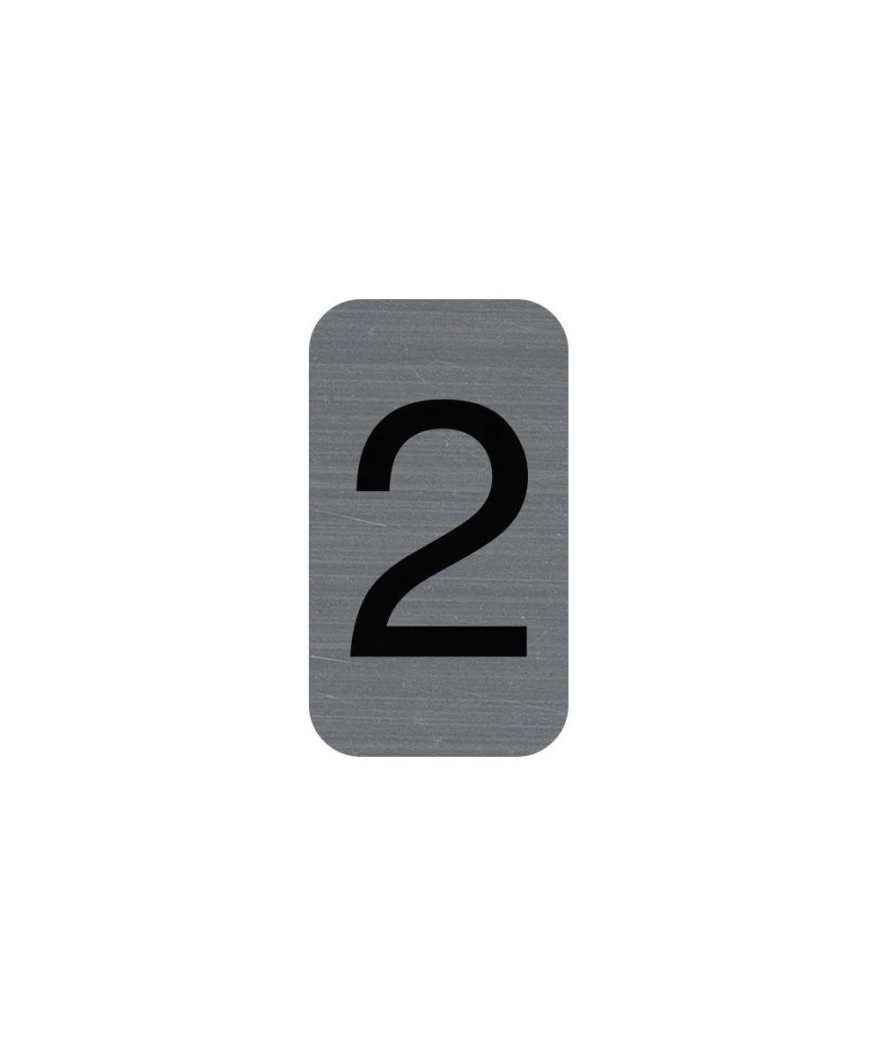 Plaque adhésive chiffre 2