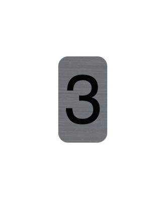 Plaque  adhésive chiffre 3