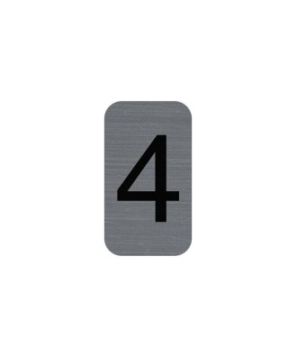 Plaque adhésive chiffre 4