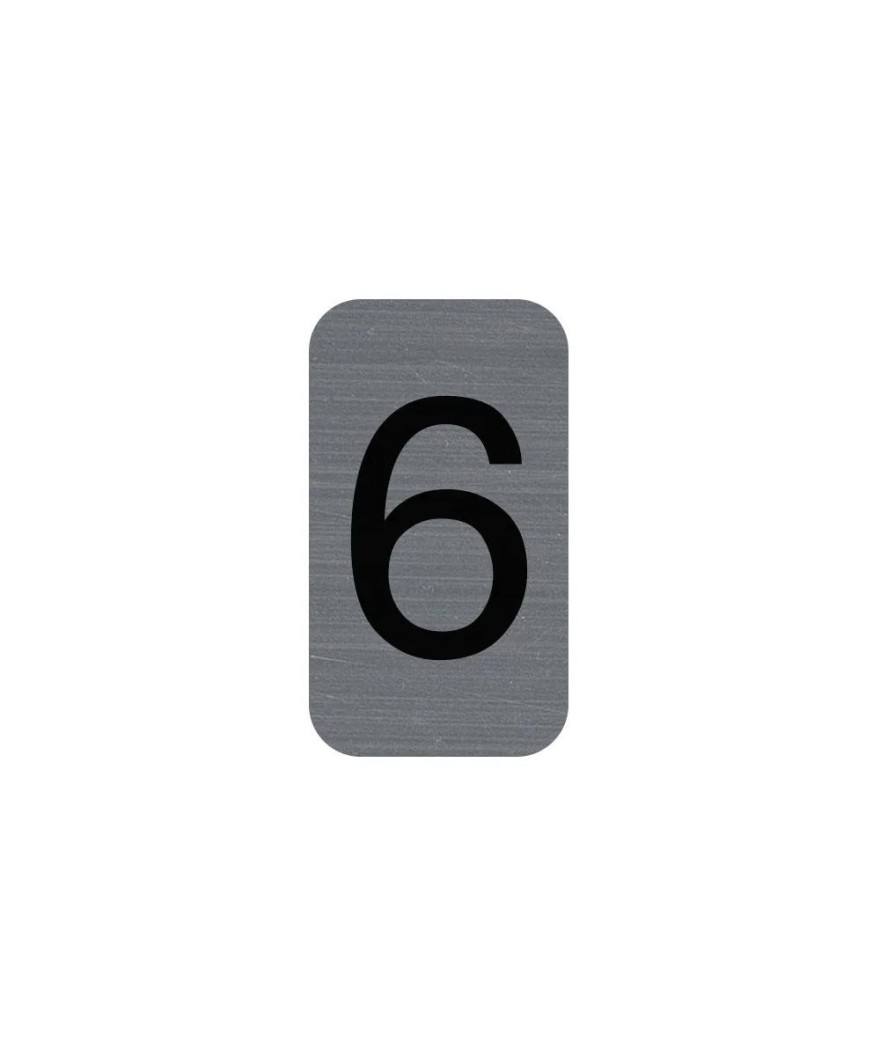 Plaque adhésive chiffre 6
