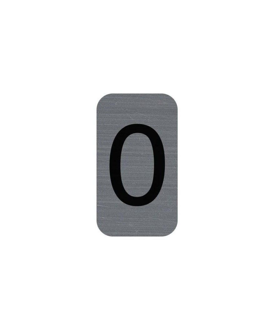 Plaque adhésive chiffre 0