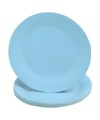 20 Assiettes, carton rond Ø 23 cm Bleu c