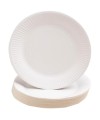 50 Assiettes, carton rond Ø 23 cm Blanc