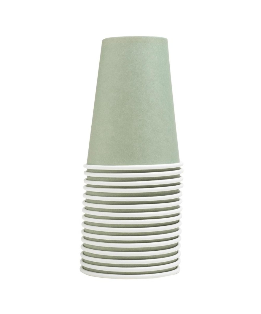 15 Gobelets carton 20cl Vert Olive
