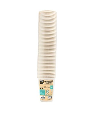 50 Gobelets carton 35cl Blanc