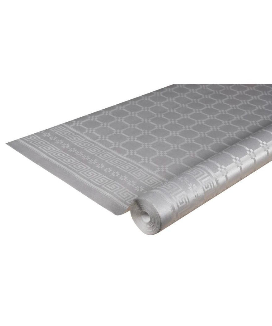 RL Nappe DAMASSE 1,18 x 6m Argent