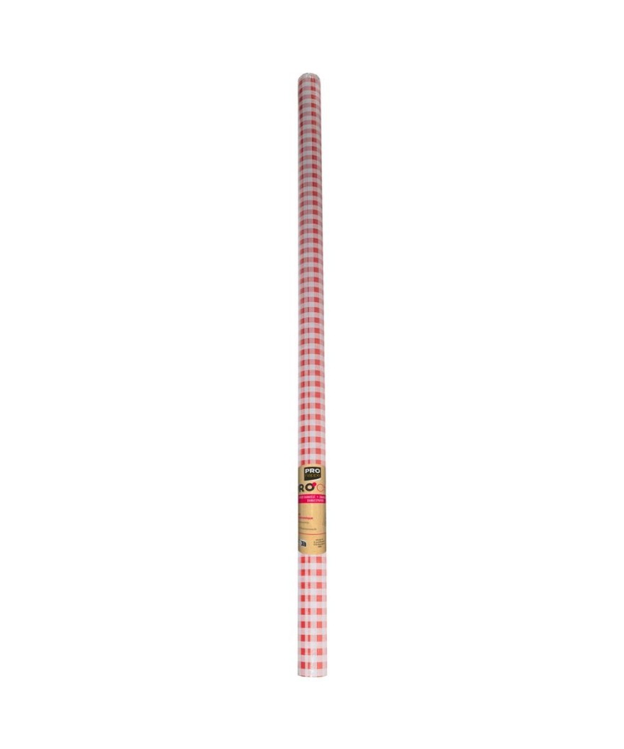 RL Nappe DAMASSE 1,18x10m Vichy Rouge