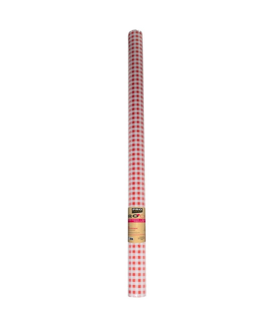 RL Nappe DAMASSE 1,18x25m Vichy Rouge