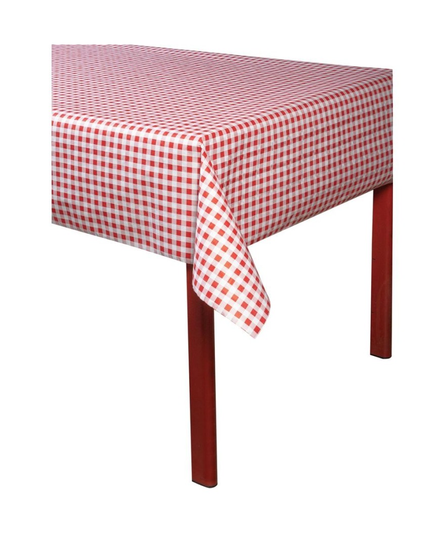 RL Nappe DAMASSE 1,18x25m Vichy Rouge