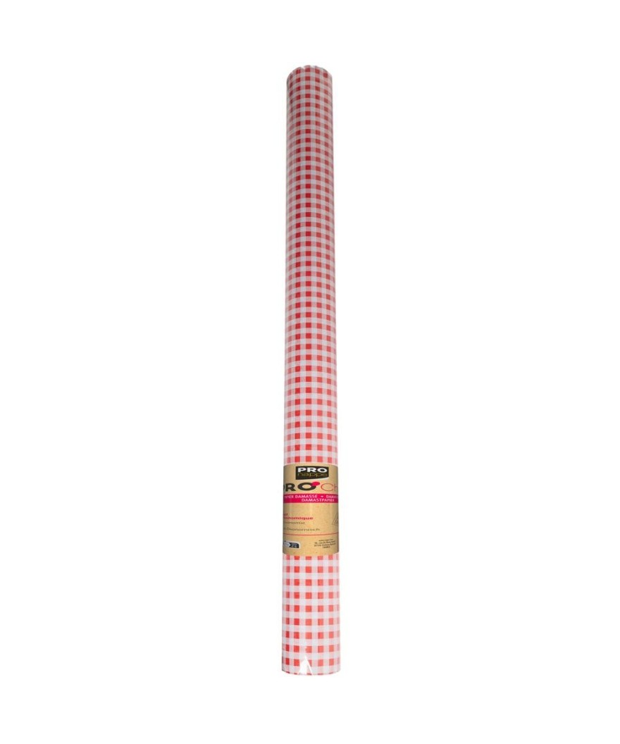 RL Nappe DAMASSE 1,18x50m Vichy Rouge