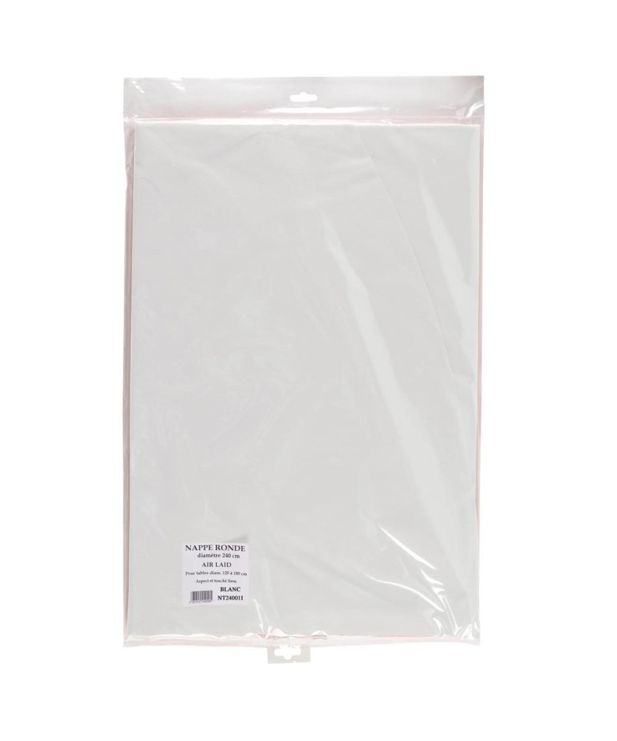 Nappe AIRLAID ronde Ø240 cm Blanc