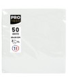 50Serviettes OUATE micro-gauf.20X20Blanc