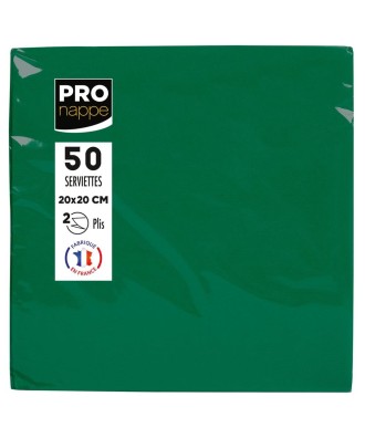 50Serv. OUATE micro-gauf.20X20Vert sapin