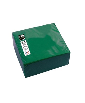 50Serv. OUATE micro-gauf.20X20Vert sapin