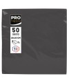 50 Serviettes OUATE micro-gauf.20X20Noir