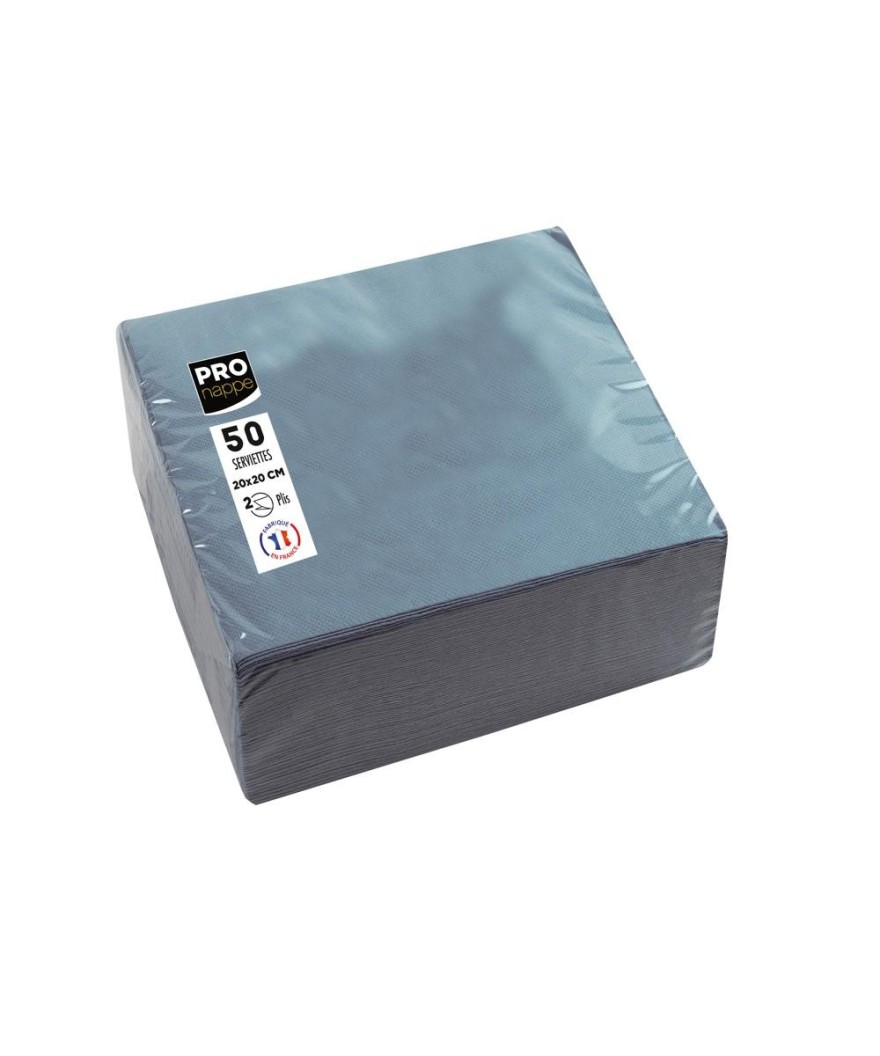 50 Serviettes OUATE micro-gauf20X20Gris
